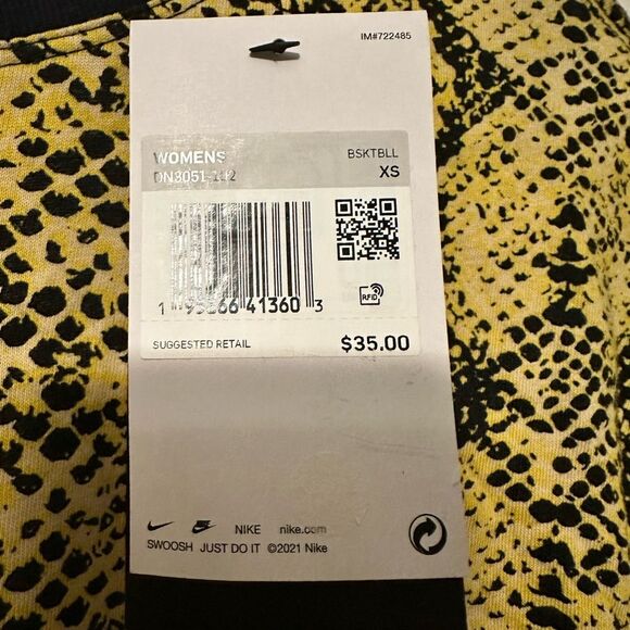 Nike Air Fly T-shirt Short Sleeve Loose Yellow & Black Snake Print Size … - Picture 6 of 9